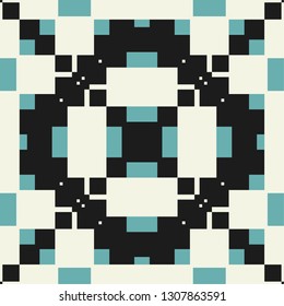 Lisbon geometric Azulejo tile vector pattern, Portuguese or Spanish retro old tiles mosaic, Mediterranean seamless navy blue design. Ornamental indigo textile background