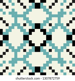 Lisbon geometric Azulejo tile vector pattern, Portuguese or Spanish retro old tiles mosaic, Mediterranean seamless navy blue design. mozaic indigo textile background
