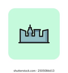 Lisbon line icon. Capital, castle, fortress. Portugal concept. Vector can be used for topics like travel, tourism, famous places