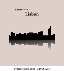 Lisbon, Portugal (city silhouette)
