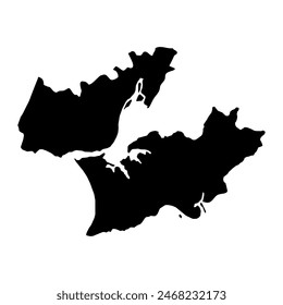 Mapa de la región de Lisboa, división administrativa de Portugal. Ilustración vectorial.