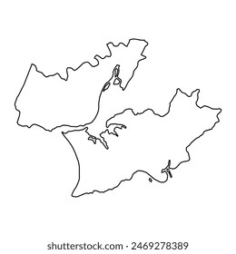 Lisbon Region map, administrative division of Portugal. Vector illustration.