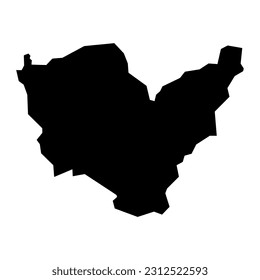 Lisburn and Castlereagh map, administrative district of Northern Ireland. Vector illustration.