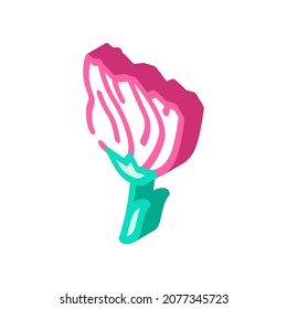 lisianthus fllower isometrischer Icon Vektorgrafik. Blumenschild lisianthus. einzelne Symbolillustration