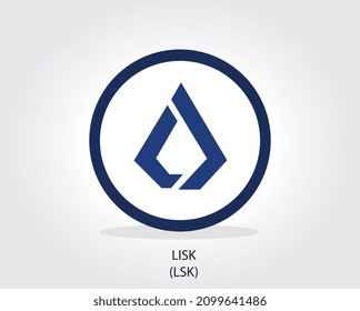 Lisk coin logo cryptocurrency vector illustration