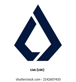 Lisk crypto currency with symbol LSK. Crypto logo vector illustration for stickers, icon, badges, labels and emblem designs.
