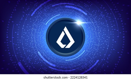 Lisk (LSK) coin cryptocurrency concept banner background.
