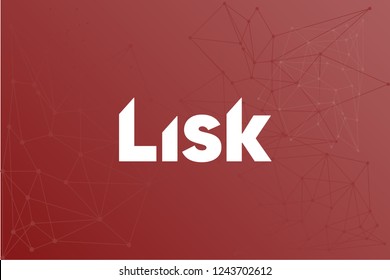 Lisk LSK cryptocurrency network logo vector