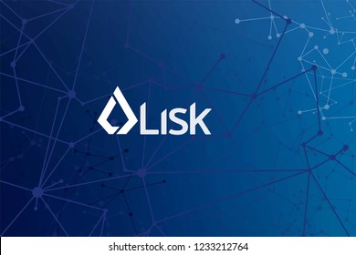 Lisk (LSK) cryptocurrency vector illustration