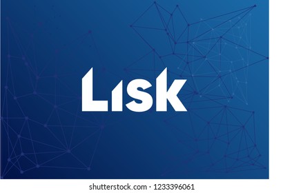 Lisk LSK cryptocurrency vector illustration