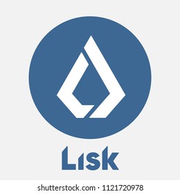 Lisk (LSK) Vector Logo - Decentralized blockchain applications in JavaScript. Lisk crypto currency icon.