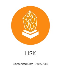 LISK vector icon. Cryptocurrency with huge market capitalization. Based on blockchain technologie.
