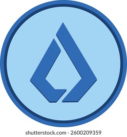 lisk-lsk cryptocurrency drawings on abstract background. 3d illustrations.