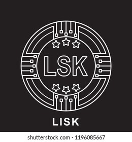 Lisllk coin LSK Cryptocurrency  icon blackground