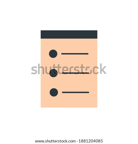 list agenda vector flat icon