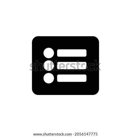 list alt Icon. Flat style design isolated on white background. Vector illustration