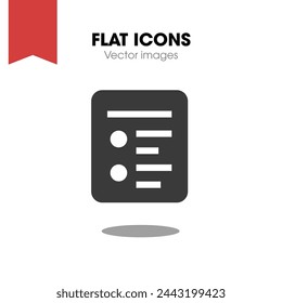 list alt icon vector, style flat