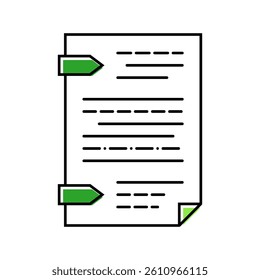 list with arrows color icon vector. list with arrows sign. isolated symbol illustration