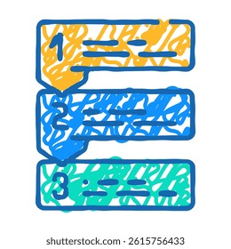 list with arrows doodle icon sketch vector. list with arrows sign. isolated symbol illustration