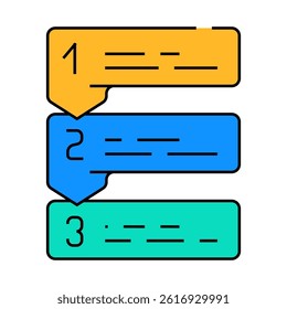 list with arrows line icon vector. list with arrows sign. isolated symbol illustration