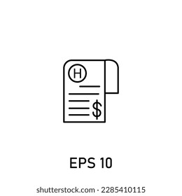Lista de hoteles de Bill Icono EPS 10