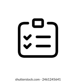List Board Icon. Business and Finance Vector. Line Style Symbol.