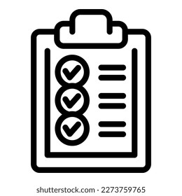 List board icon outline vector. Medical care. Medical card