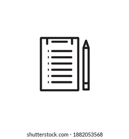 List book icon. E-commerce theme icon design. outline style icon. Vector