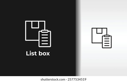 List Box Vector, Icon Or Logo Sign Isolated Symbol Illustration