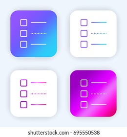 List bright purple and blue gradient app icon