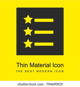 List bright yellow material minimal icon or logo design