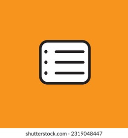 List Bullets icon design features a set of small, round markers or symbols, representing a list format with bullet points, used for organizing and structuring information in a concise and visually app