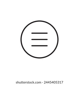 List bullets vector icon. Menu format flat sign design. Formatting items symbol pictogram. Hamburger list ellipsis icon. Ellipsis menu sign. Burger menu sign. UX UI icon