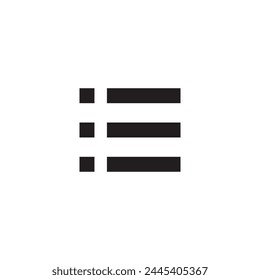 List bullets vector icon. Menu format flat sign design. Formatting items symbol pictogram. Hamburger list ellipsis icon. Ellipsis menu sign. Burger menu sign. UX UI icon