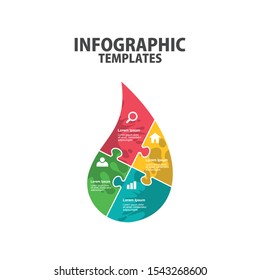 List business infographic vector template, 4 options, steps, with text holders and numbers, including icons