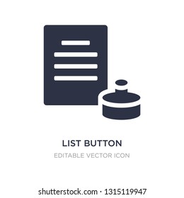list button icon on white background. Simple element illustration from UI concept. list button icon symbol design.