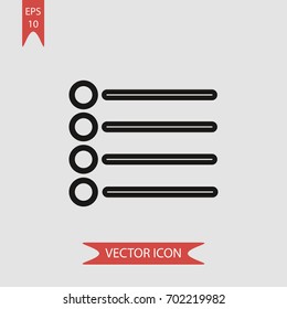 List button vector icon illustration symbol