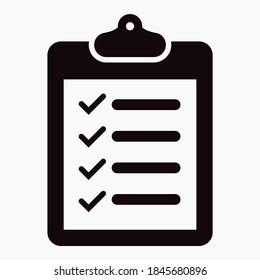 List. Case numbering. Notes. Control List.Clipboard icon vector flat design.