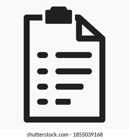 List. Case numbering. Notes. Control List. Clipboard icon vector flat design.