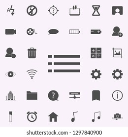 list character icon. web icons universal set for web and mobile