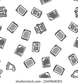 list check document tick vector seamless pattern thin line illustration