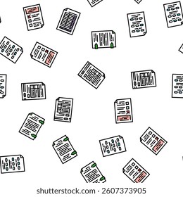 list check document tick vector seamless pattern thin line illustration