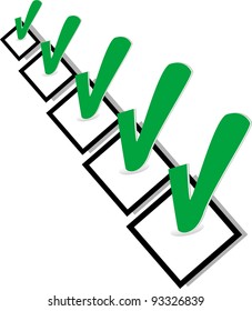 list check with green ok symbol