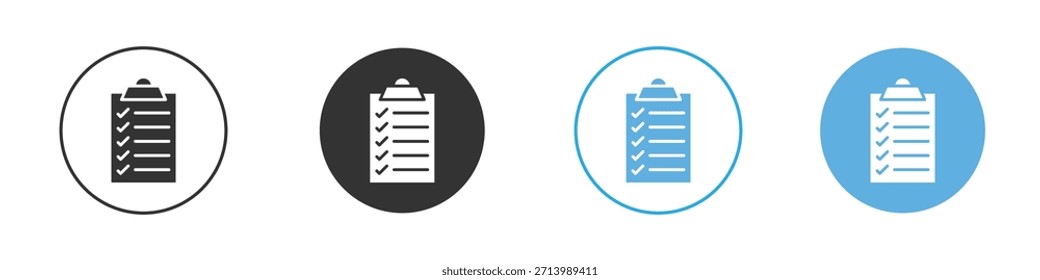 Lista icono de verificación Logo Plantilla Conjunto de diseño