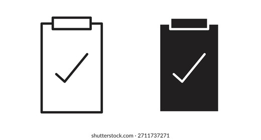 Icono de verificación de lista en formato de Vector moderno simple. Paquete de iconos EPS