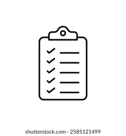 List check icon. simple thin line vector icon