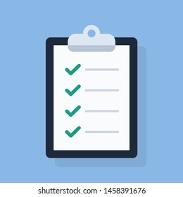List with check marks color flat icon
