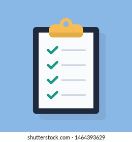 List with check marks color flat icon