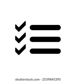 list check menu icon, modern vector isolated on white background.