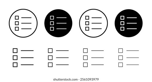 List checkbox icon Flat line symbol